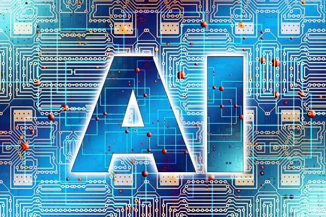Depiction of technology innovation with the letters 'AI' symbolising artificial intelligence.